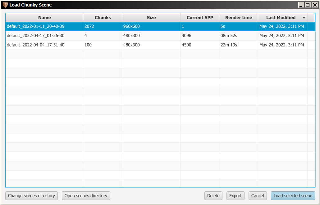 'Load Chunky Scene' dialog box