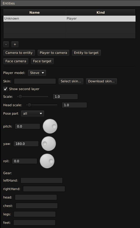 Player entity controls