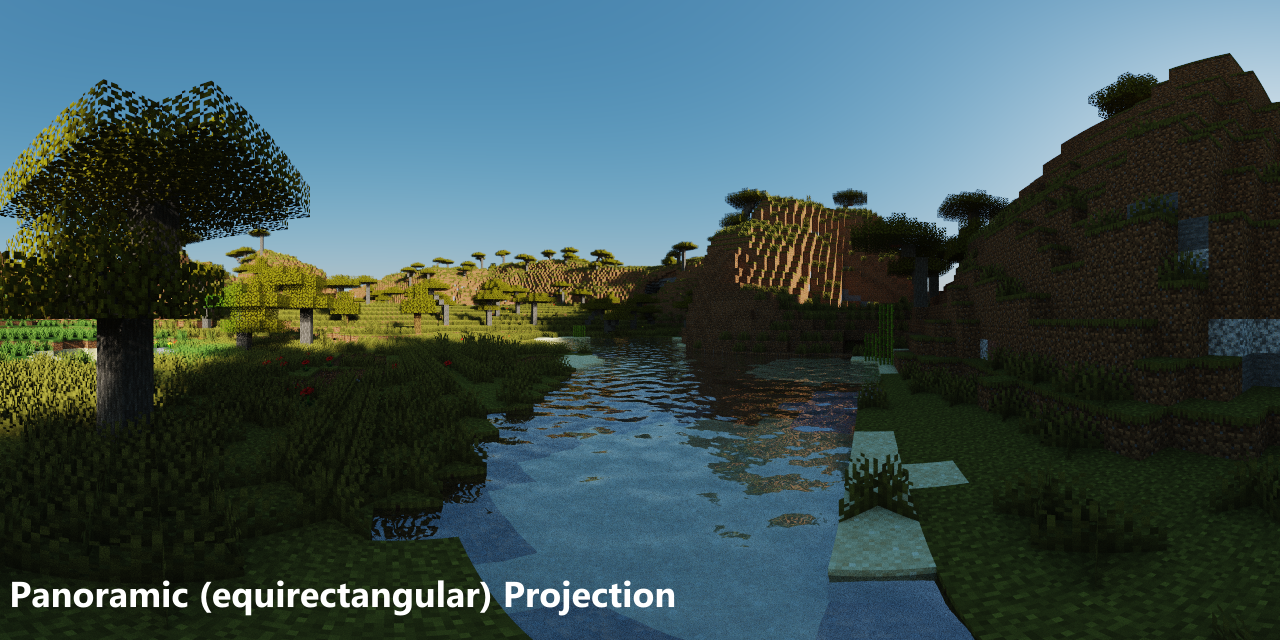 Panoramic (equirectangular) projection